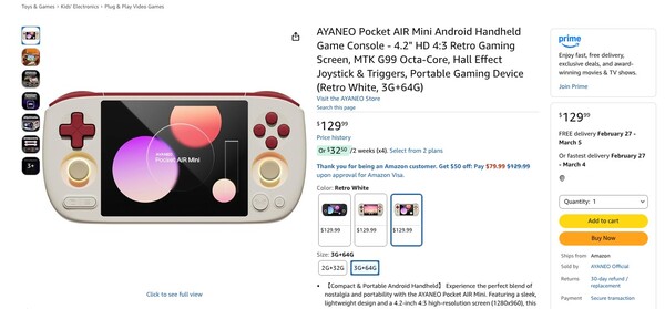 Versionen med 3GB RAM finns i tre färger men tar några veckor att leverera.