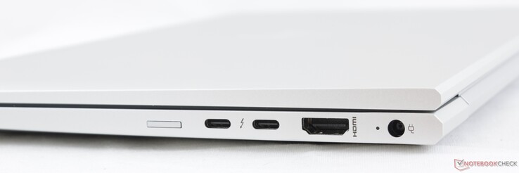 Höger: Nano SIM-plats (tillval) 2x USB-C + Thunderbolt 3, HDMI 1.4, AC-adapter