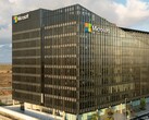 Flygbild över en av Microsofts kontorsbyggnader.