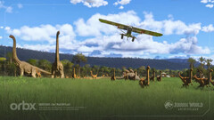 Jurassic World i Microsofts Flight Simulator 2024 (Bildkälla: Microsoft)
