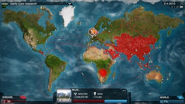 Bild: En skärmdump från spelet Plague Inc: Evolved.