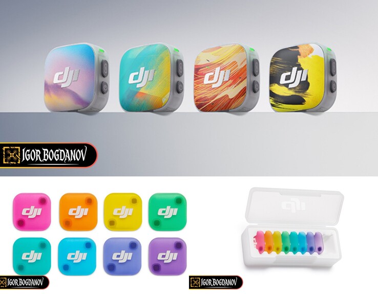 DJI Mic Mini 2 erbjuder färgglada magnetiska skydd.