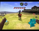 The Legend of Zelda: Ocarina of Time körs direkt på en iPad. 