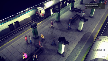 Spelarna patrullerar en livlig tunnelbanestation i ett detaljerat uppifrån-och-ned-perspektiv (Bildkälla: Fallen Tree Games)