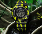 Casio Frogman GW-8200TPF-1JR "Poison Dart" (på bilden) mot en skogsbakgrund. (Bildkälla: Casio Japan)