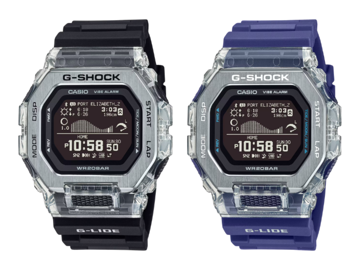 Från vänster till höger: Casio GBX100S-1 och GBX100S-2 klockorna. (Bildkälla: Casio)