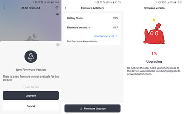 Uppdatering av inbyggd programvara.
