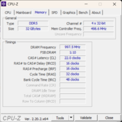 CPU-Z Minne