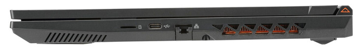 Höger: MicroSD-kortläsare, USB 3.2 Gen 2 (USB-C), Gigabit Ethernet