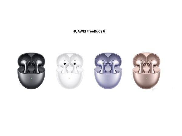 Huawei FreeBuds 6 finns att köpa i fyra färger. (Bildkälla: Huawei)