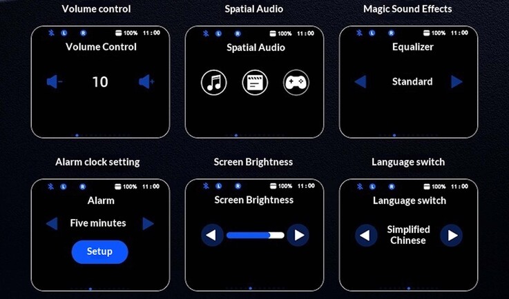 Olika inställningar kan göras direkt på displayen
