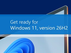 Officiell reklambanner från Microsoft som tillkännager den kommande versionen 26H2 av Windows 11.