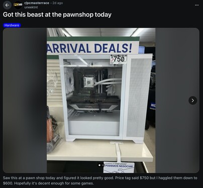 u/uneektnt gjorde en fantastisk affär på en pantbank. (Bildkälla: uneektnt via Reddit)