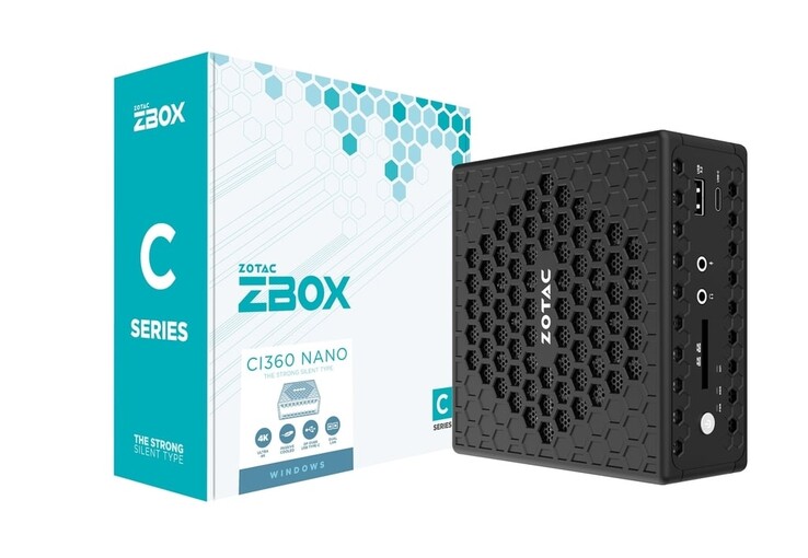 Den fläktlösa Zotac Zbox CI360 nano har en volym på endast 0,9 liter. (Bildkälla: Zotac)
