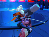 Furi har en unik konststil, men framför allt har spelet fått mycket beröm för sitt synthtunga soundtrack. (Bildkälla: Steam)