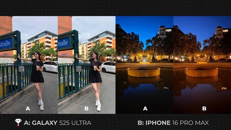 De foton som användes i jämförelsen av Samsung Galaxy S25 Ultra och iPhone 16 Pro Max (Bildkälla: Versus; skärmdump)