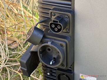 AC-utgång + uttag för off-grid