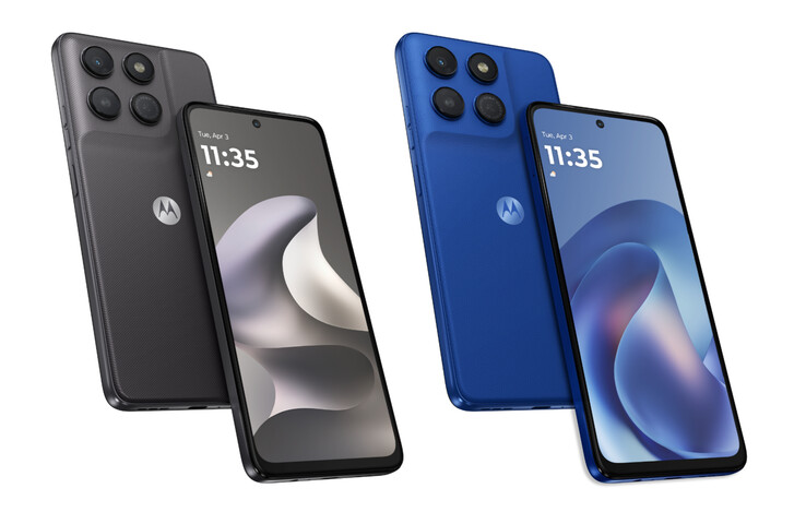 Moto G37 Power i två av sina fyra lanseringsfärger.