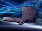 ROG Gjallar Gaming Soundbar levereras med en trådlös subwoofer och en kontrollenhet.