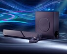 ROG Gjallar Gaming Soundbar levereras med en trådlös subwoofer och en kontrollenhet.