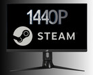 1440p-skärm som den som används av Steam-spelare på bilden (Bildkälla: Asus, Steam med redigeringar)