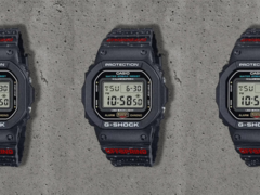 Casio G-Shock x Offspring DW-5600 collab-klockan (bilden) har ett djärvt rött &quot;Offspring&quot;-märke som löper längs med armbandet. (Bildkälla: Offspring på Instagram)