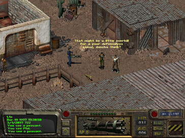 Bild: En skärmdump från spelet Fallout: Ett postnukleärt rollspel.