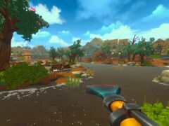 I Fresh Start Cleaning Simulator använder spelarna en apparat som kombinerar en högtryckstvätt och en dammsugare för att rensa naturen från alla slags skräp.
