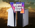GTA 6-logotypen syns ovanför PS5- och Xbox-konsolerna