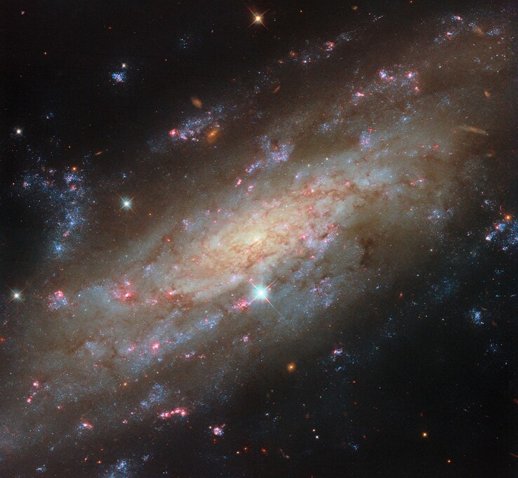 Bilden tagen av rymdteleskopet Hubble visar NGC 3137.