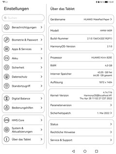 Programvara för Huawei MatePad Paper