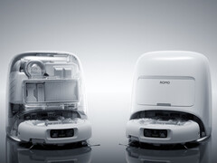 DJI Romo i sitt dockningssystem med ogenomskinliga och genomskinliga ytbehandlingar. (Bildkälla: DJI)