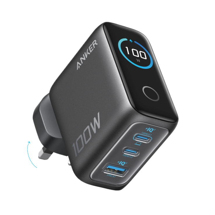 Anker-laddaren (100W, 3 portar, smart display). (Bildkälla: Anker)