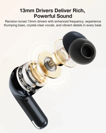 Dessa trådlösa hörlurar har ganska stora drivrutiner (Bildkälla: BlitzWolf)