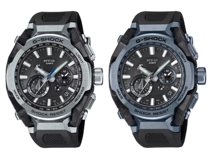 Casio MTG-B4000-1A (vänster) och MTG-B4000-1A2 (höger). (Bildkälla: Casio)