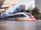 Rendering av ett Vinspeed-tågsätt från Siemens Mobility. Tåget kommer att använda Velaro Novo-plattformen