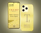 Trump T1 Phone marknadsfördes med den här bilden, men den faktiska produkten kan se helt annorlunda ut.