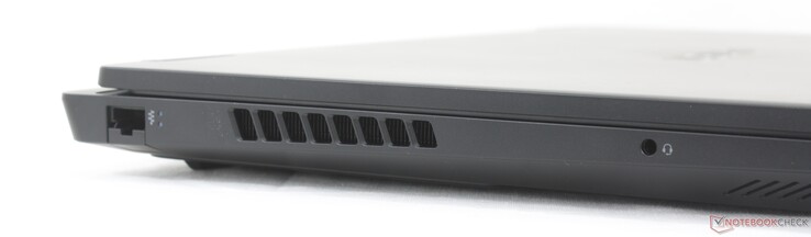 Vänster: RJ-45 (10 Gbps), 3,5 mm headset