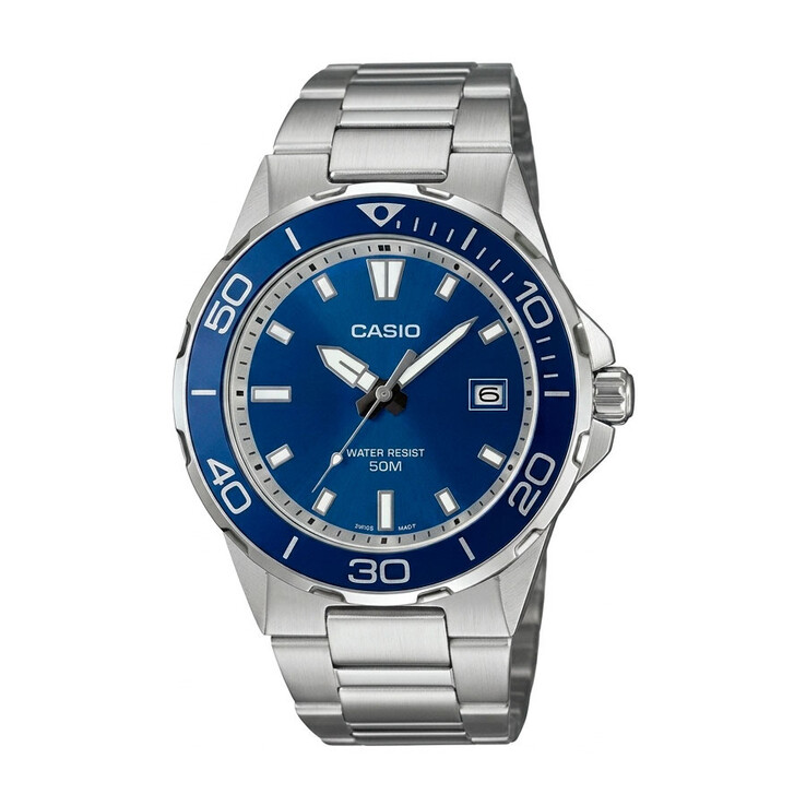 Casio MTD-145D-2A har en blå urtavla