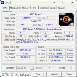 CPU-Z visar korrekt information...