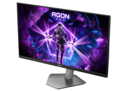 AOC Agon Pro AG326UZD (bilden) har en USB 3.2 typ-C, en USB 3.2 typ-B, två USB 3.2 typ-A, två HDMI 2.1-portar, en DisplayPort 2.1 och en 3,5 mm ljudutgång. (Bildkälla: Display Specifications)