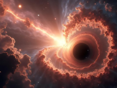 Primordiala svarta hål tros ha bildats strax efter Big Bang, för nästan 13,8 miljarder år sedan. På bilden - en konstnärs representation av ett svart hål. (Bildkälla: CharlVera - Pixabay)