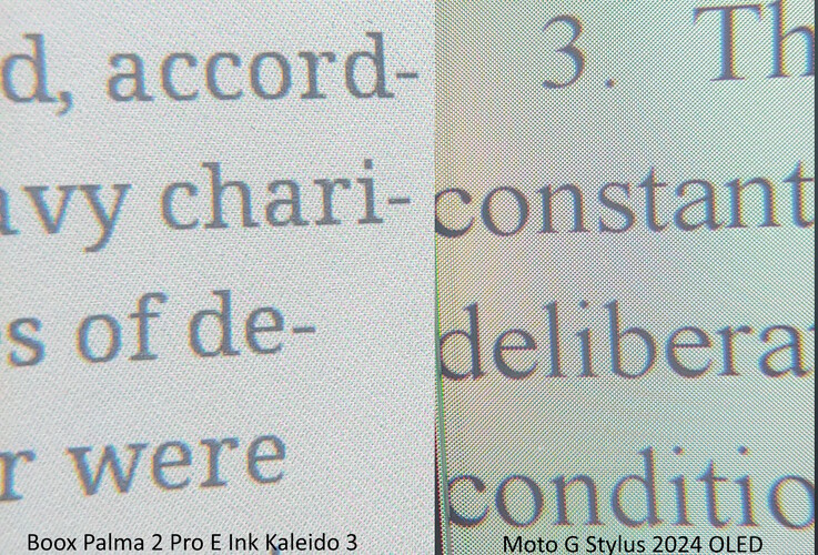 Regal-läge jämfört med OLED.