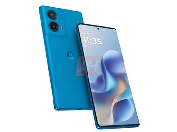 Inofficiell bild av en av de blå varianterna av Moto G96. (Bildkälla: Android Rubriker)