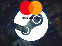 Steam-bakgrund med Mastercard-logotyp (Bildkälla: Steam, Mastercard med ändringar)