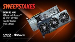 AMD:s Radeon RX 9070 XT-gåva med Monster Hunter Wilds-tema (bildkälla: AMD on X)
