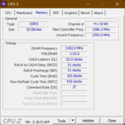 CPU-Z minne