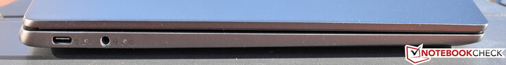 Vänster: USB 3.1 Typ C Gen 1, kombinerad ljudanslutning