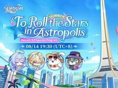 Officiellt marknadsföringsmaterial för Honkai: Star Rail version 4.5, ”To Roll the Stars in Astropolis”.