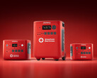Jackery HomePower 2000 Plus v2 Red Cross Edition, Jackery HomePower 3600 Plus Red Cross Edition och Jackery HomePower 1000 Plus v2 Red Cross Edition (från vänster till höger)